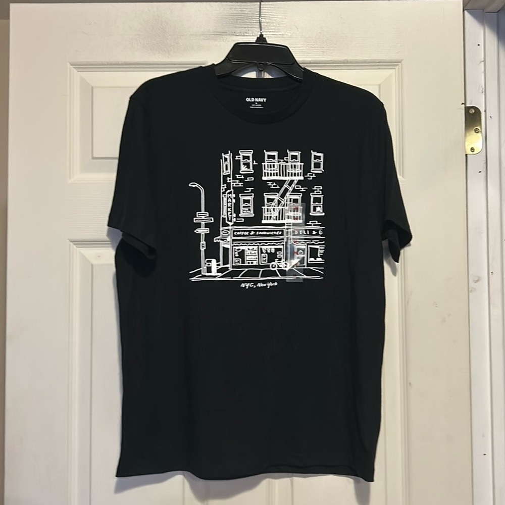 Old Navy Shirt Size Medium Black White